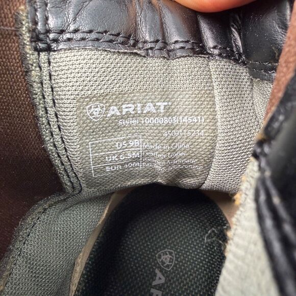 Ariat Women's 9B Heritage RT Zip Paddock Boot Riding Black Leather - Picture 6 of 11